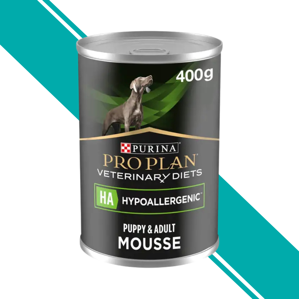 Purina Pro Plan Veterinary Diets HA Hypoallergenic Puppy & Adult Wet Dog Food 12x400g Mousse
